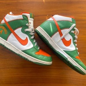 2006 Nike DUNK HIGH 315875-381 ALMENDARES GREEN ORANGE MEN'S SIZE US 11 RARE